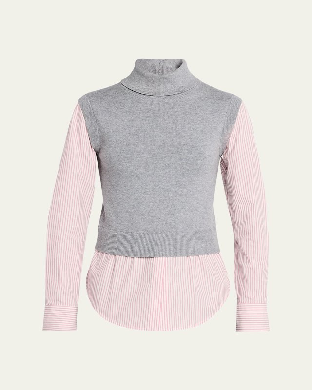 Aissa Mixed-Media Top